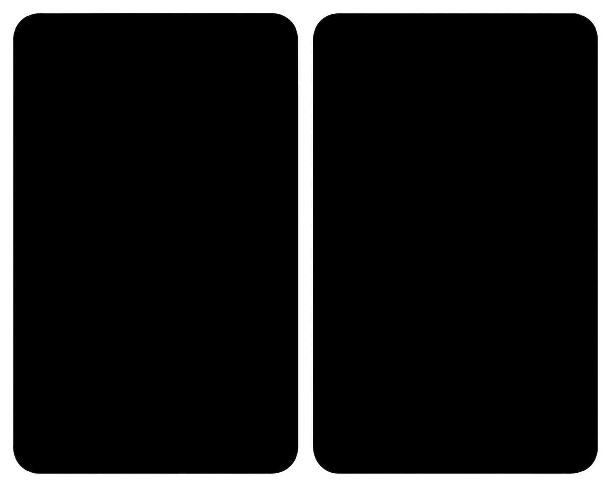 HERDABDECKPLATTE 53898100  - Schwarz, Design, Glas/Kunststoff (30/1,8-5,5/52cm) - Wenko