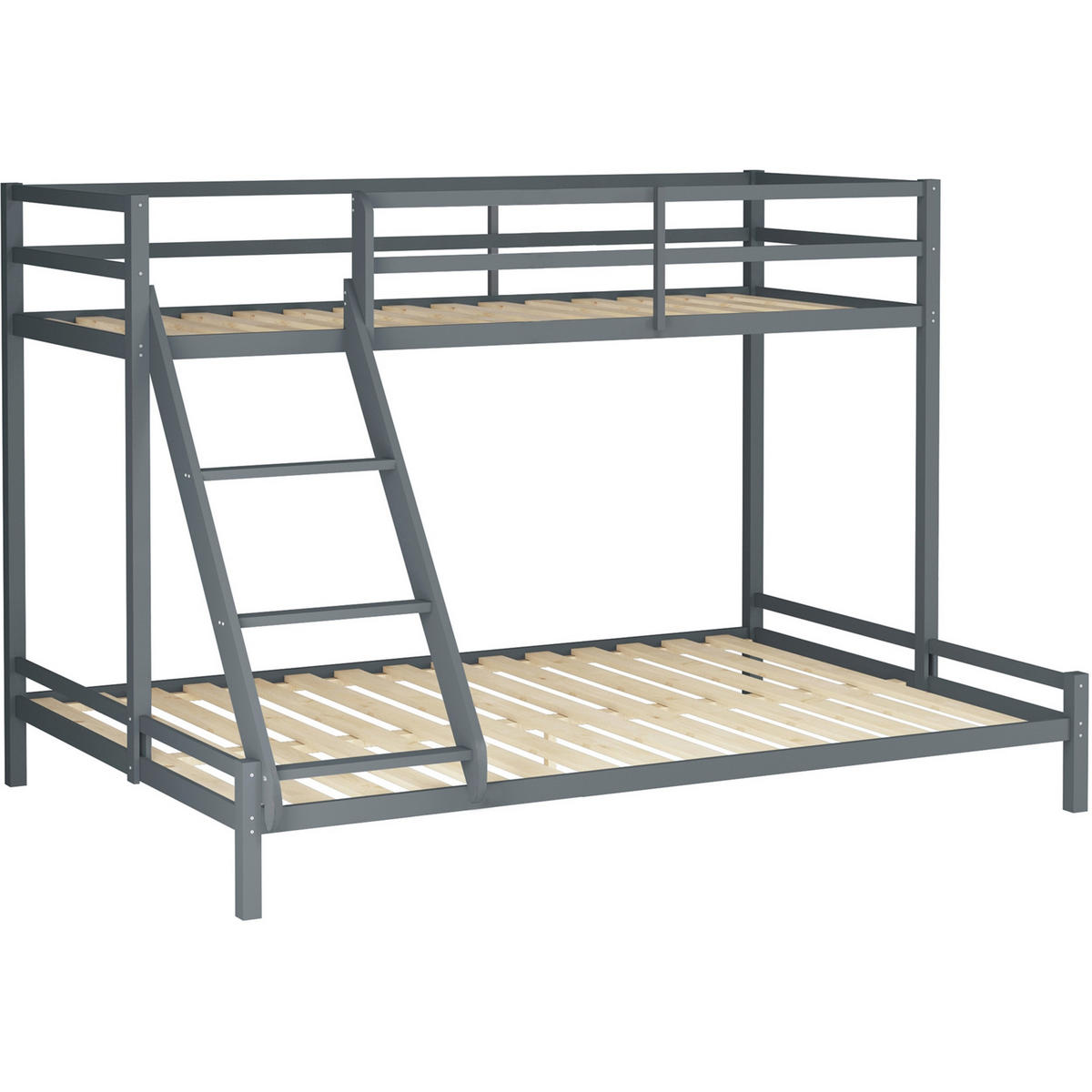 ETAGENBETT 140/200 cm Grau  - Grau, MODERN, Holz (140/200cm) - MID.YOU