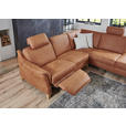 ECKSOFA in Flachgewebe Braun  - Wildeiche/Braun, Natur, Holz/Textil (255/226cm) - Voleo