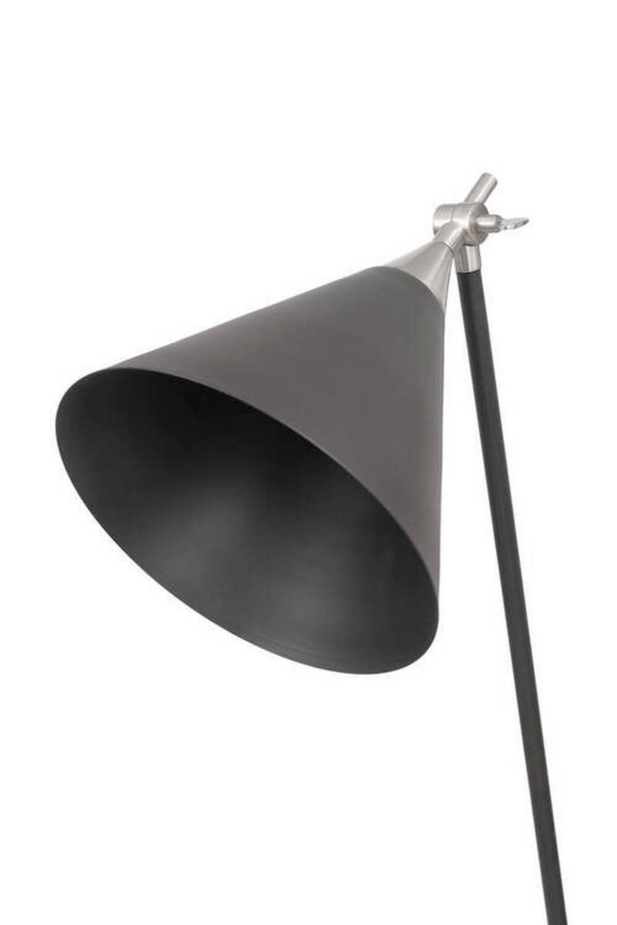 STEHLEUCHTE - Silberfarben/Schwarz, Design, Kunststoff/Metall (30/148/42cm) - Kayoom