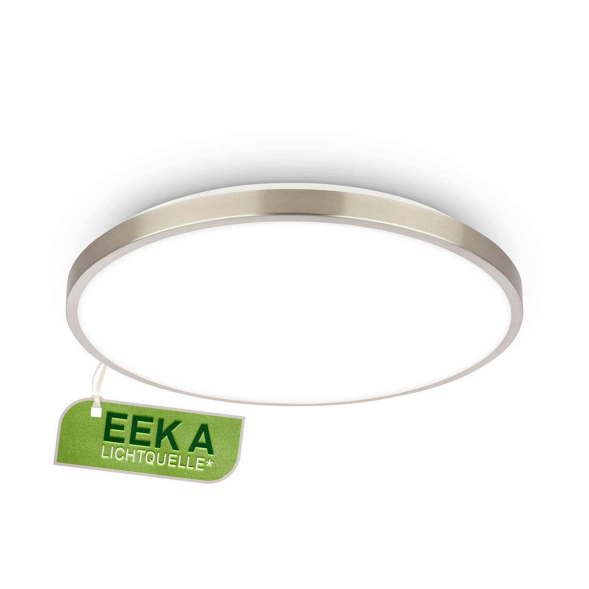 LED-DECKENLEUCHTE Kaida 33/6 cm   - Nickelfarben, Basics, Kunststoff/Metall (33/6cm) - Briloner