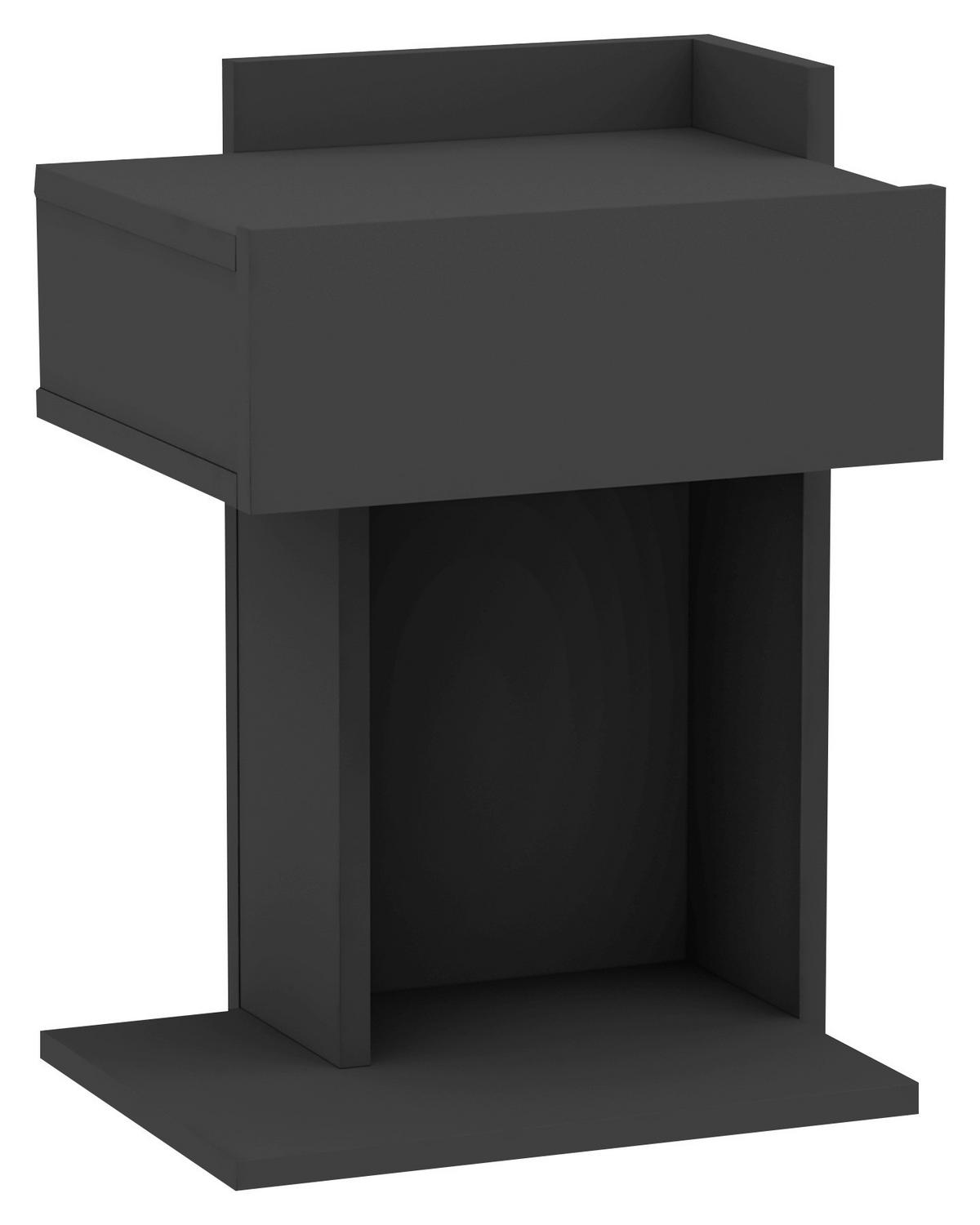 SÄNGBORD i antracit  - antracit, Design, trämaterial (41,4/55/33,2cm) - MID.YOU
