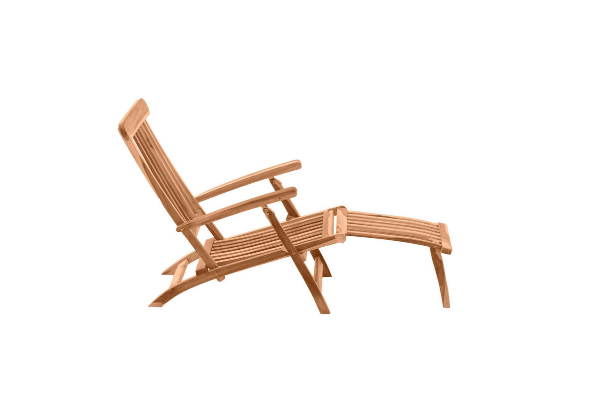 GARTENKLAPPSTUHL Teakholz Naturfarben  - Naturfarben, Design, Holz (58,5/87/149cm) - Livetastic