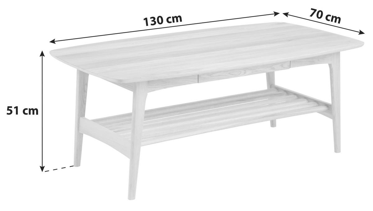 SOFFBORD i trä, trämaterial 130/70/51 cm  - ekfärgad, Trend, trämaterial/trä (130/70/51cm) - MID.YOU