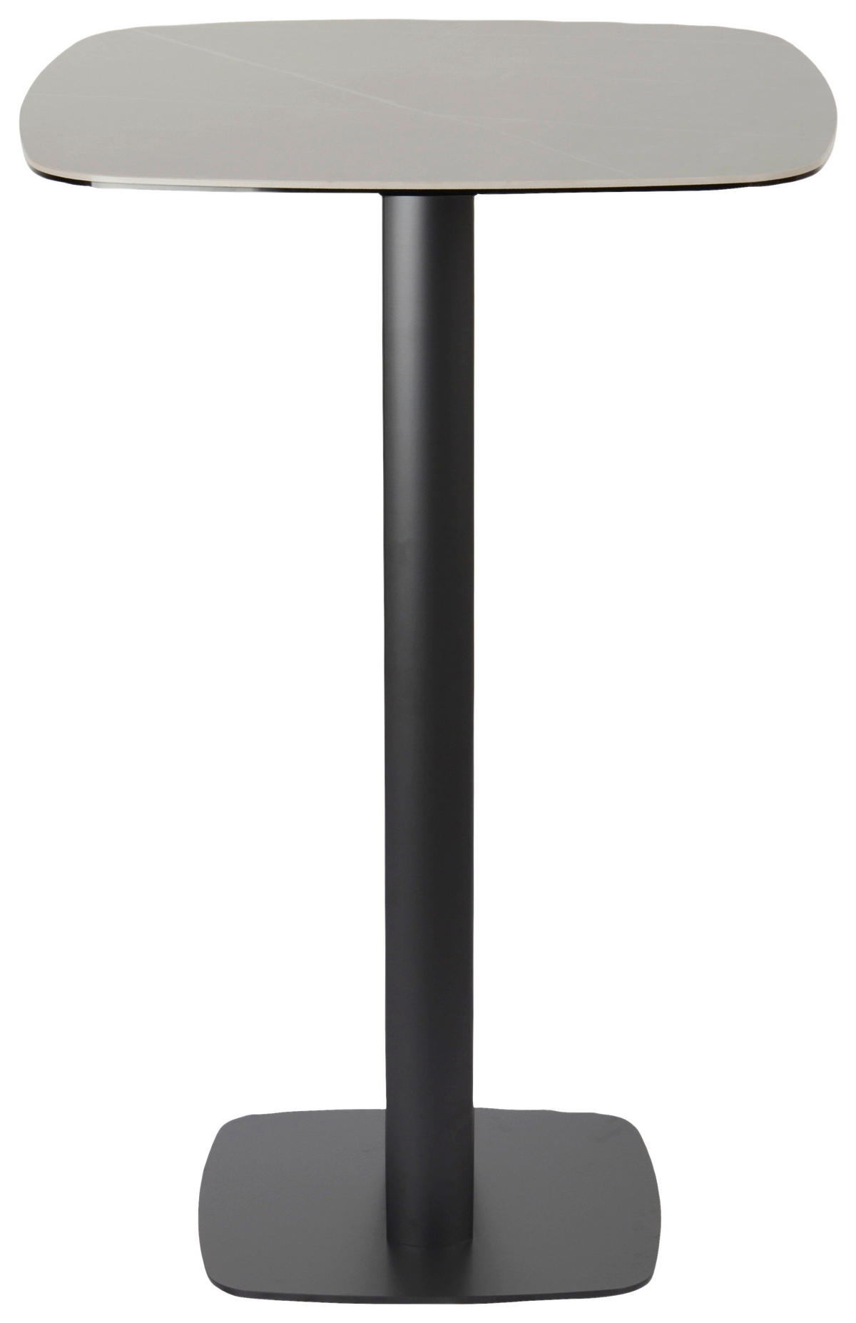 BARTISCH  - Schwarz/Grau, Design, Glas/Keramik (70/70/105cm) - Novel