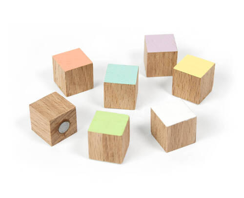 MAGNETSET  - Multicolor, Basics, Holz (1,5/1,5/1,5cm)