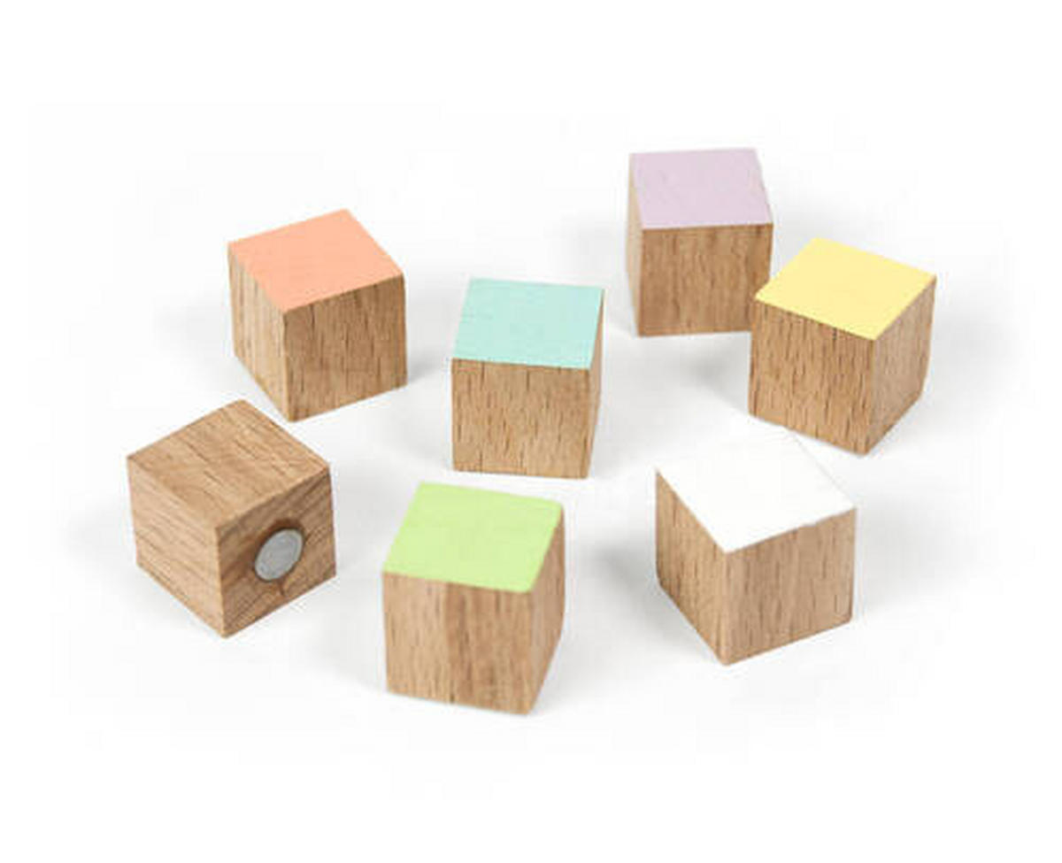 MAGNETSET  - Multicolor, Basics, Holz (1,5/1,5/1,5cm)