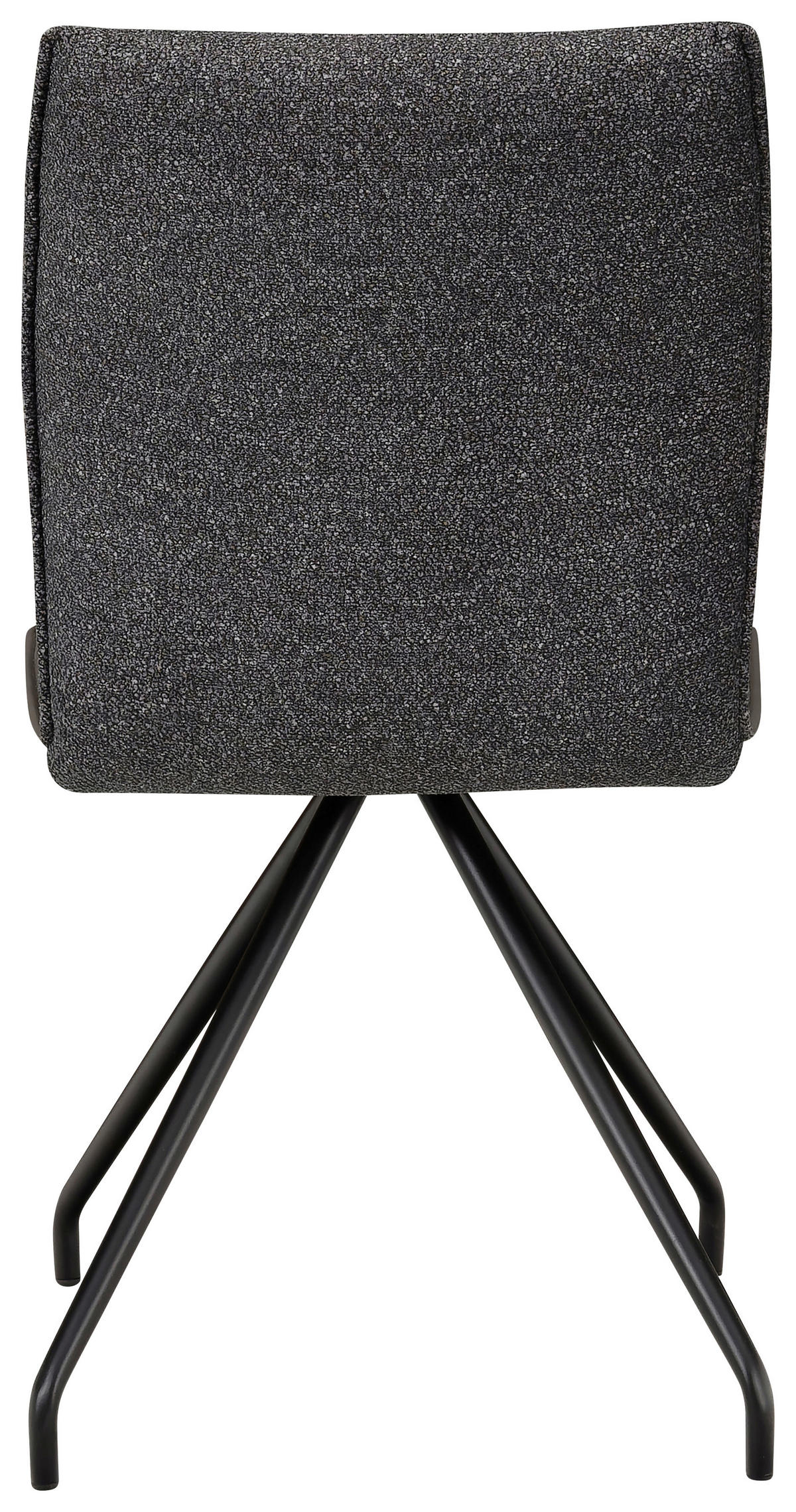 STUHL  in Stahl Webstoff, Mikrofaser Metall, Textil  - Anthrazit/Schwarz, Design, Textil/Metall (49/91/60cm) - Moderano