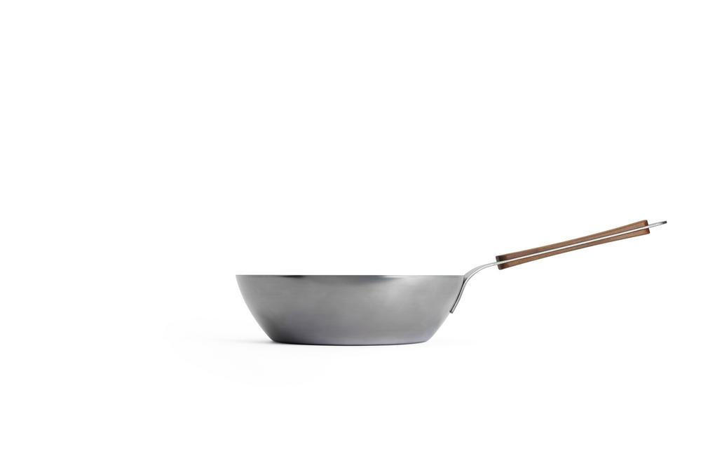 BRATPFANNE Carbon Steel 24 cm  - Silberfarben, Basics, Metall (24cm) - WOLL