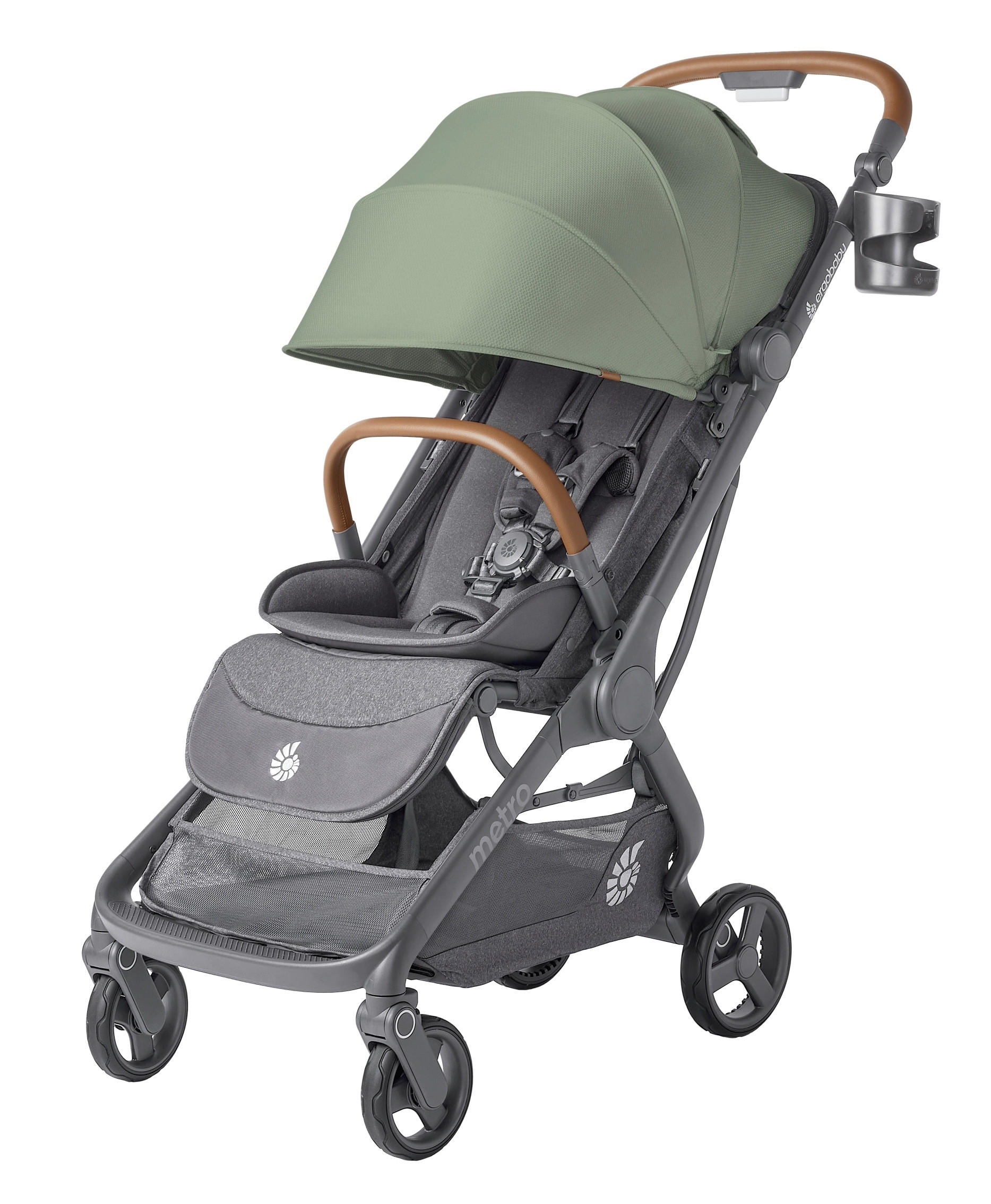 KIŠOBRAN KOLICA  METRO 3 DELUXE  - svetlozelena, Osnovno, metal/tekstil (23/44/56cm) - Ergo Baby
