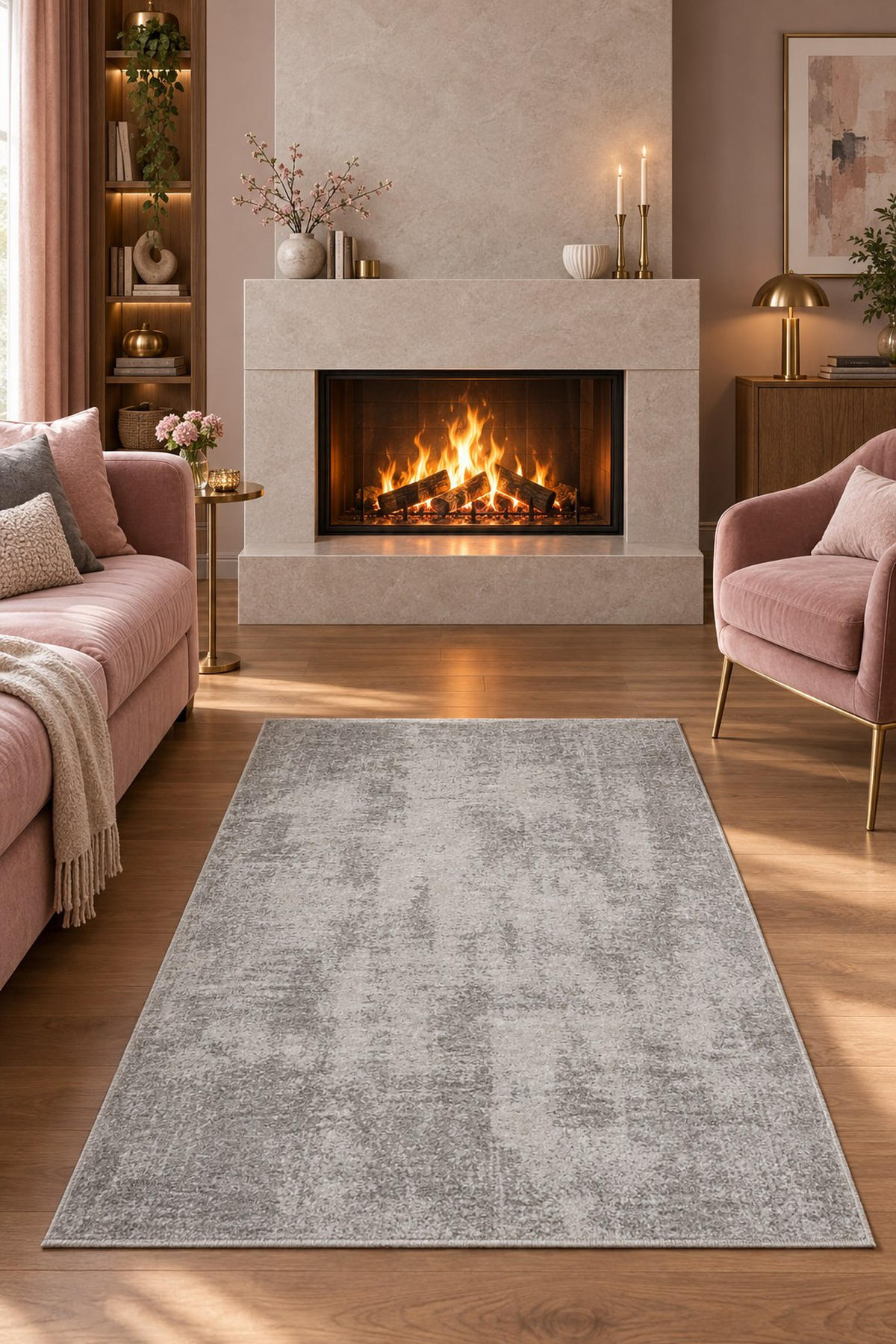TKANI TEPIH 133/190 cm   srebrne boje  ISABELLE FABIA  - srebrne boje, Design, tekstil (133/190cm) - Dieter Knoll
