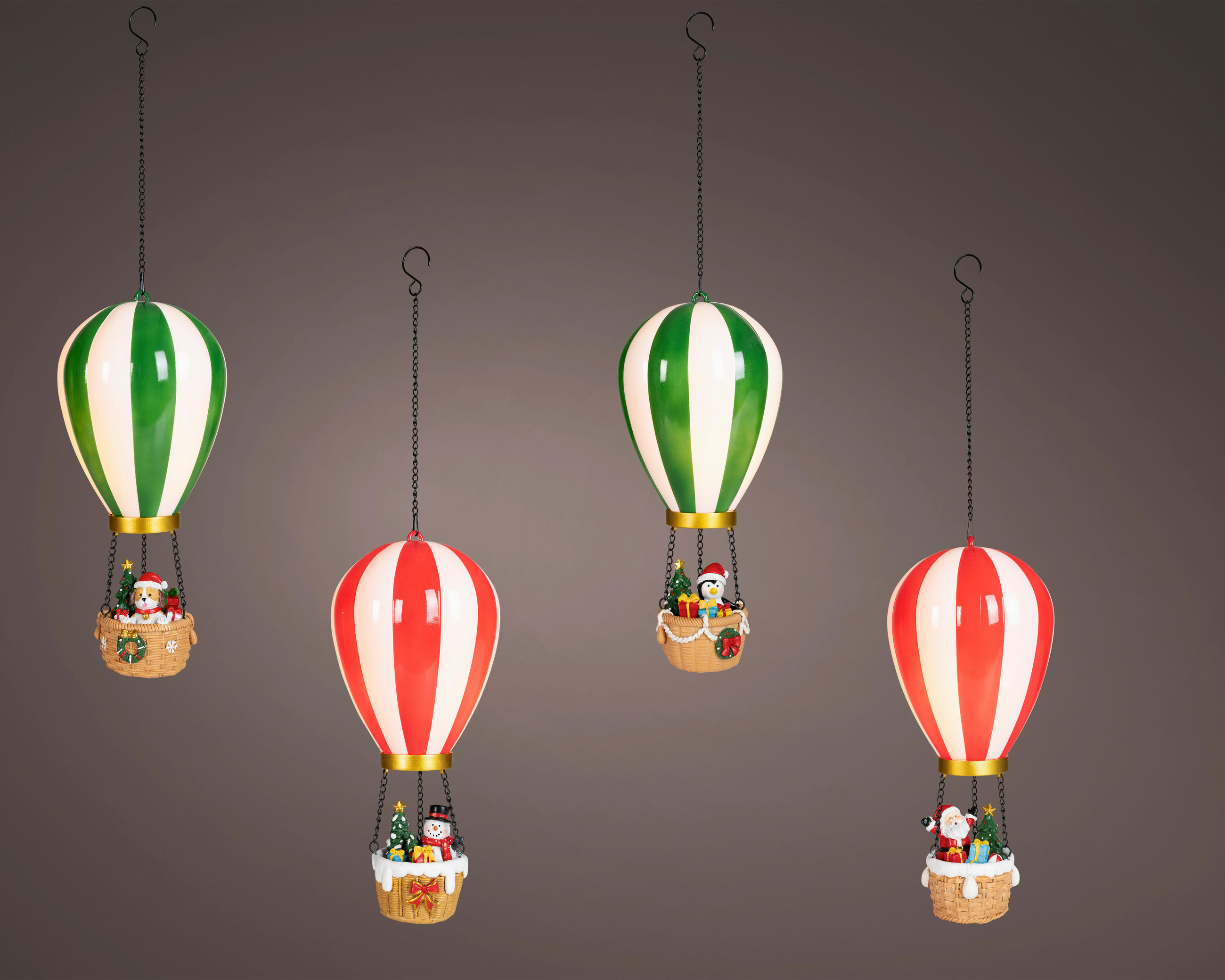 LED KARÁCSONYI FIGURA - többszínű, Basics, műanyag (14.5/14.5/27.5cm)