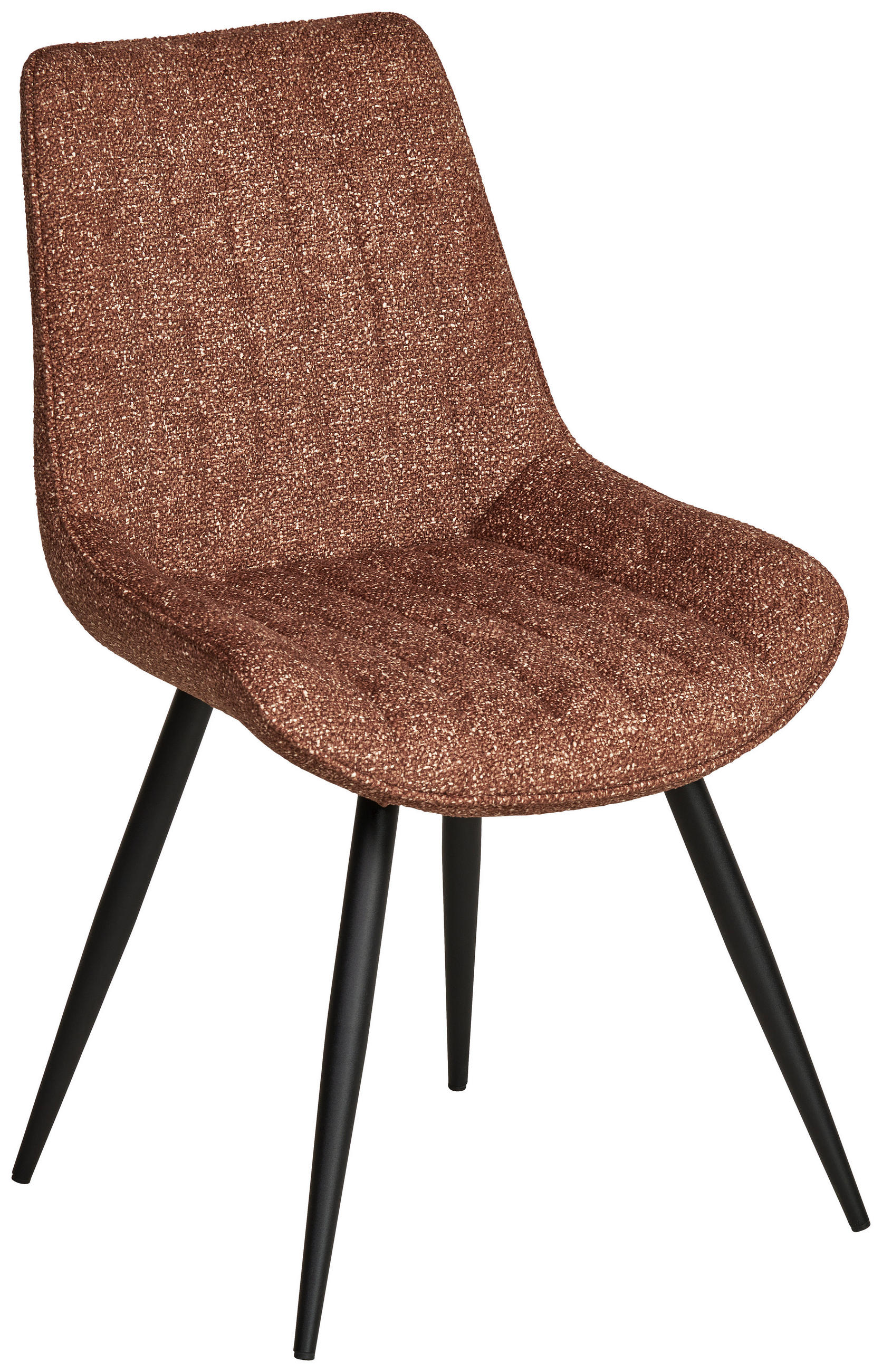 STUHL Leinenoptik Braun Pappel Sperrholz  - Schwarz/Braun, KONVENTIONELL, Holz/Textil (54/88/61,5cm) - MID.YOU