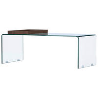 COUCHTISCH 110/50/38 cm rechteckig Braun, Klar  - Klar/Braun, Design, Glas (110/50/38cm) - Livetastic