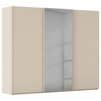 SCHWEBETÜRENSCHRANK 271/223/68 cm,  in Champagner, 3 Tür(en)  - Champagner, KONVENTIONELL, Glas/Holzwerkstoff (271/223/68cm) - Novel