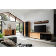 WOHNWAND  in Anthrazit, Eichefarben  319/190/50 cm  - Eichefarben/Anthrazit, Natur, Glas/Holz (319/190/50cm) - Linea Natura