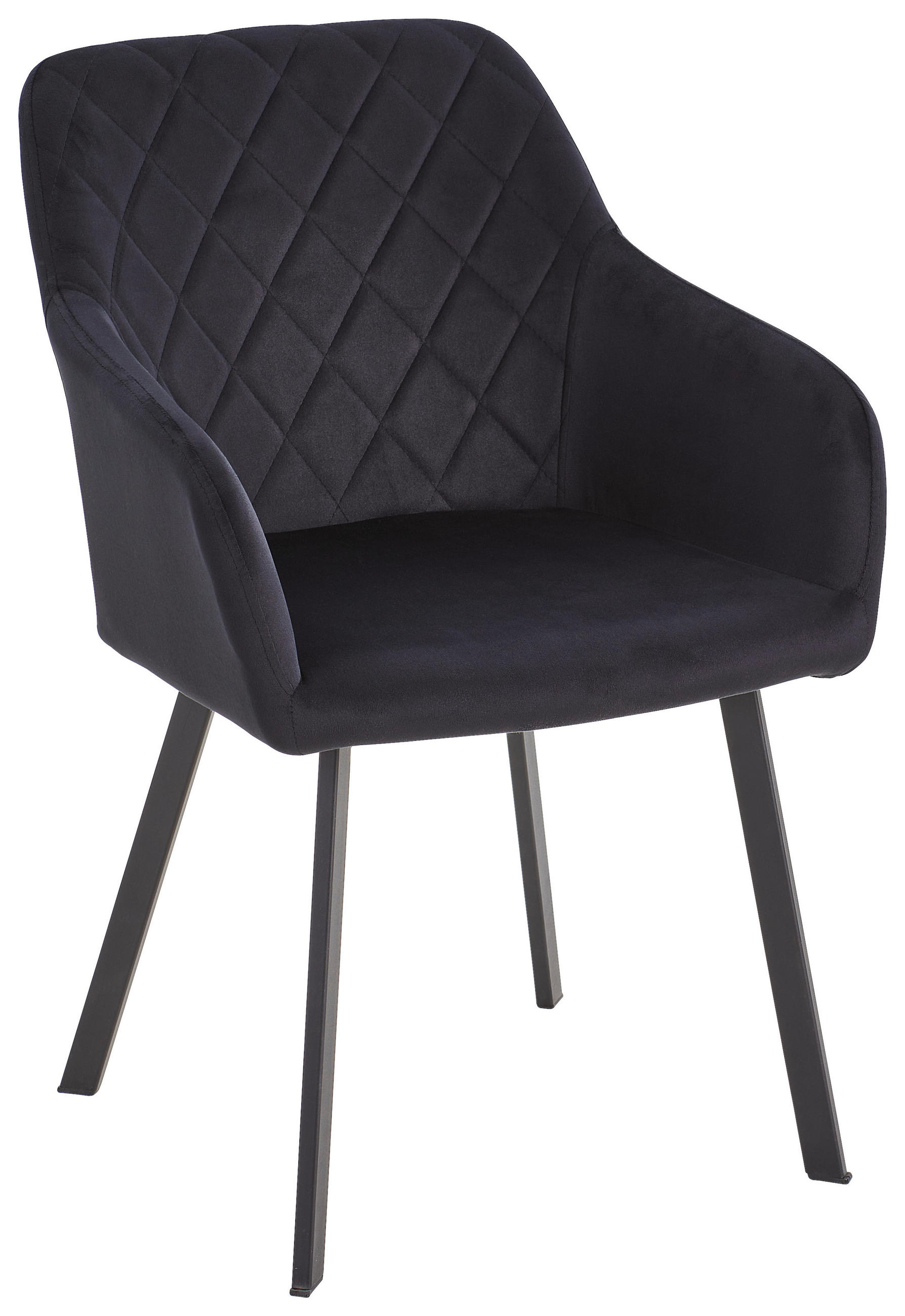 Livetastic ŽIDLE S PODRUČKAMI, železo, samet, černá