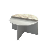 COUCHTISCHSET Dolunay Couchtisch Grau, Beige  - Beige/Grau, Design, Holzwerkstoff - Livetastic