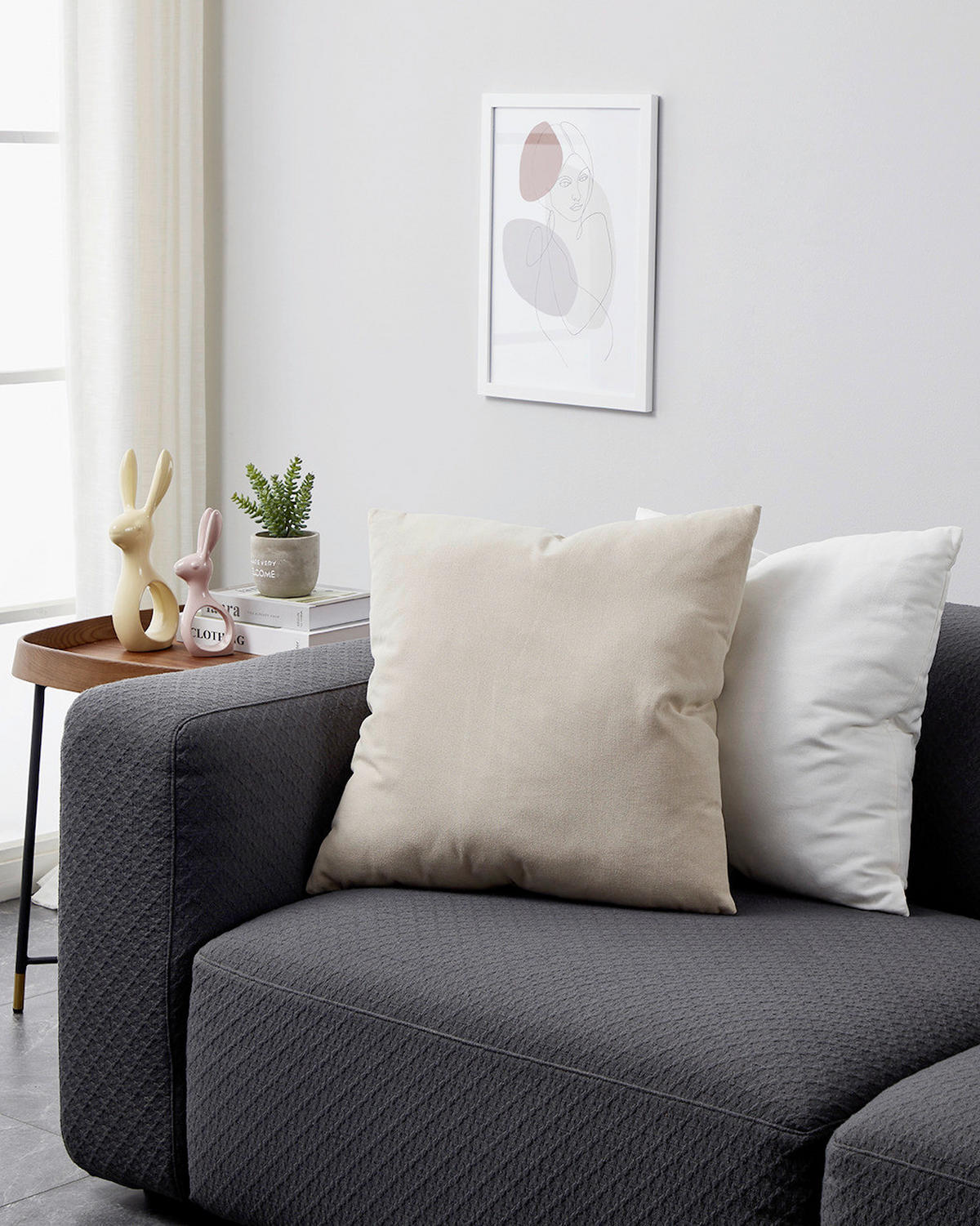 ZIERKISSEN  50/50 cm   - Beige, Basics, Textil (50/50cm) - Eglo