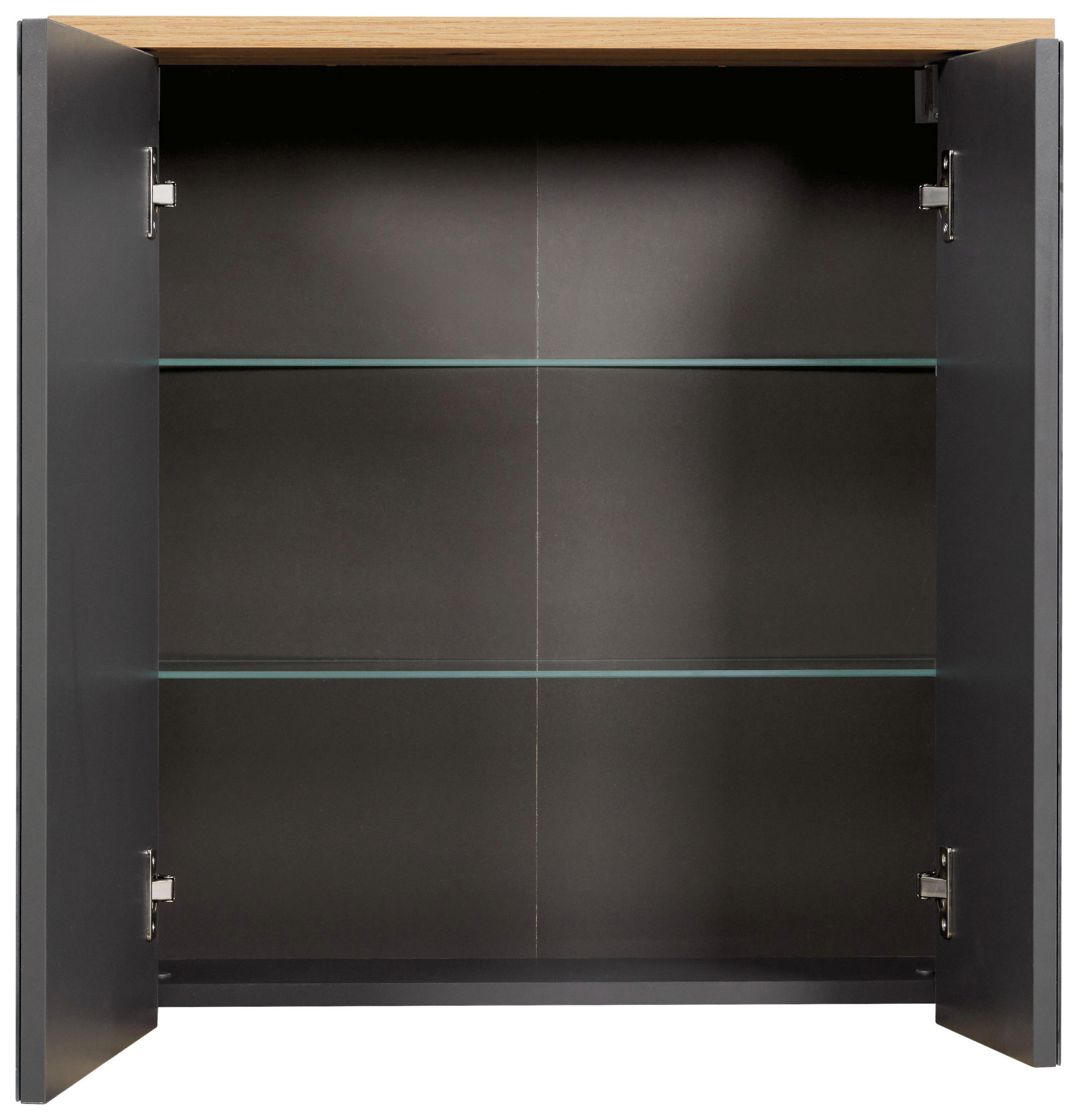 Thumbnail - home24 Spiegelschrank Veneto, Anthrazit, Glas, 2 Fächer, 70x70x20 cm, hängend, Badezimmer, Badezimmerspiegel, Spiegelsch...