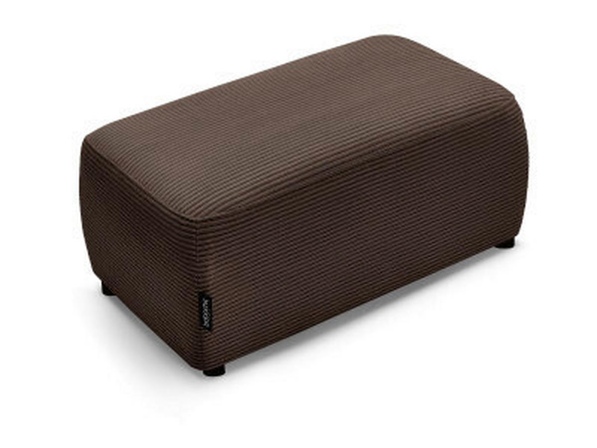 HOCKER ATILLA Cord Taupe  - Taupe/Schwarz, MODERN, Kunststoff/Textil (92/44/48cm)