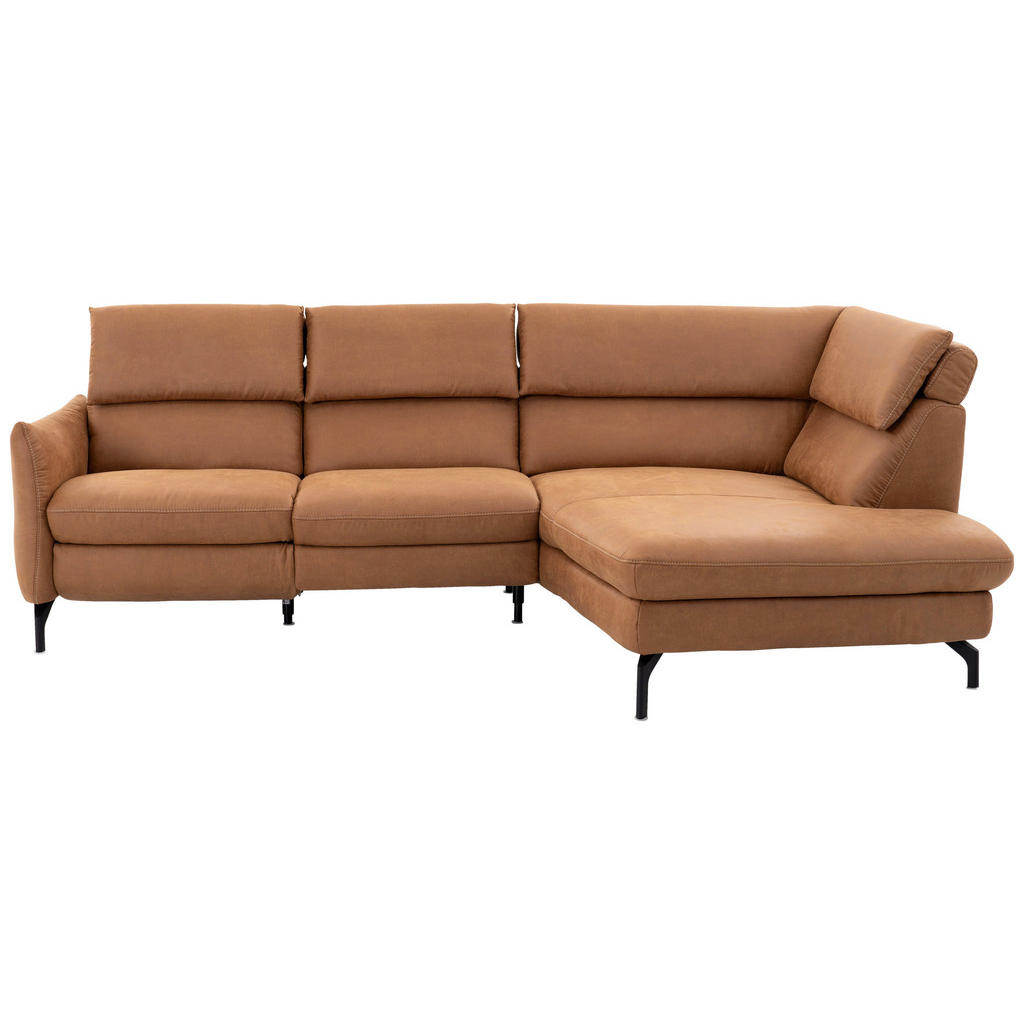 Thumbnail - Livetastic Wohnlandschaft, Cognac, Textil, 3-Sitzer, L-Form, 274x160 cm, Typenauswahl, Fußauswahl, Lederauswahl, Stoffau...