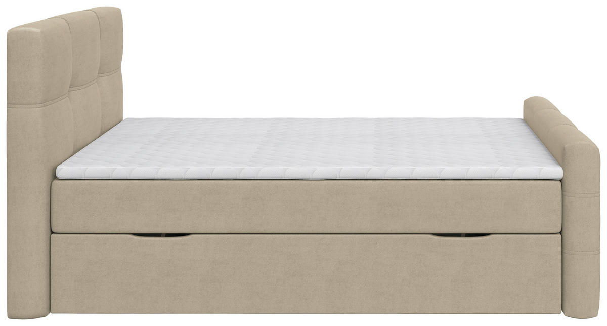 BOXBETT 100/200 cm  in Beige  - Beige/Schwarz, Basics, Kunststoff/Textil (100/200cm) - Chameo