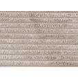 WOHNLANDSCHAFT  in Cord Taupe  - Taupe/Chromfarben, KONVENTIONELL, Kunststoff/Textil (180/376/180cm) - Carryhome