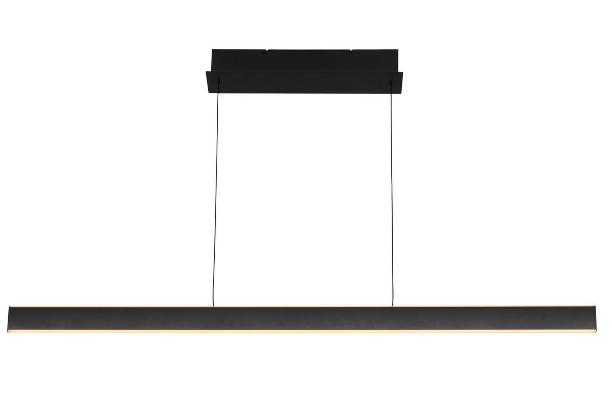 LED-HÄNGELEUCHTE Kent 118/10/170 cm   - Schwarz, Design, Kunststoff/Metall (118/10/170cm) - Dieter Knoll