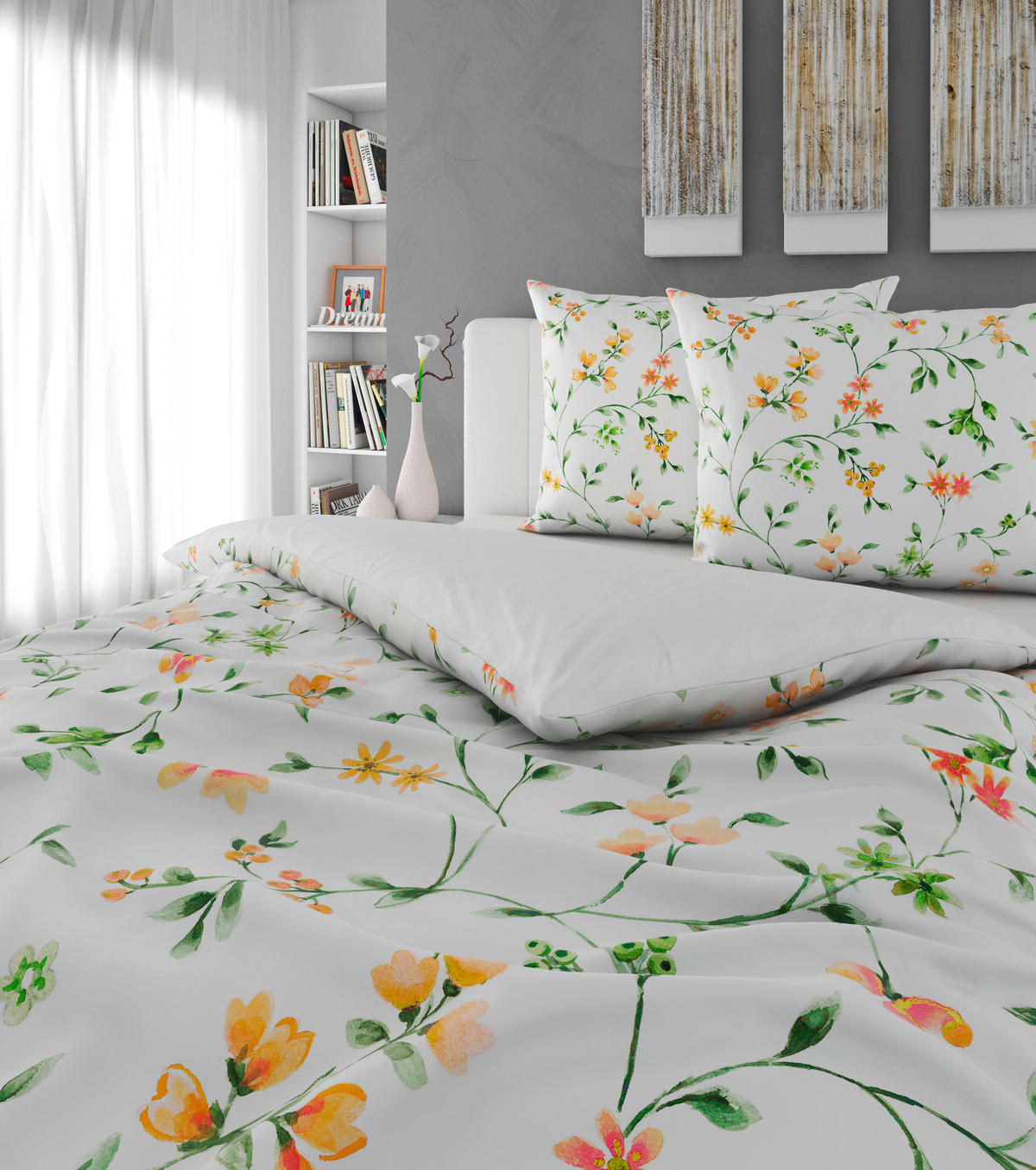 POSTELJINA SA DVA LICA 200/200 cm saten narandžasta  - narandžasta, tekstil (200/200cm) - Esposa