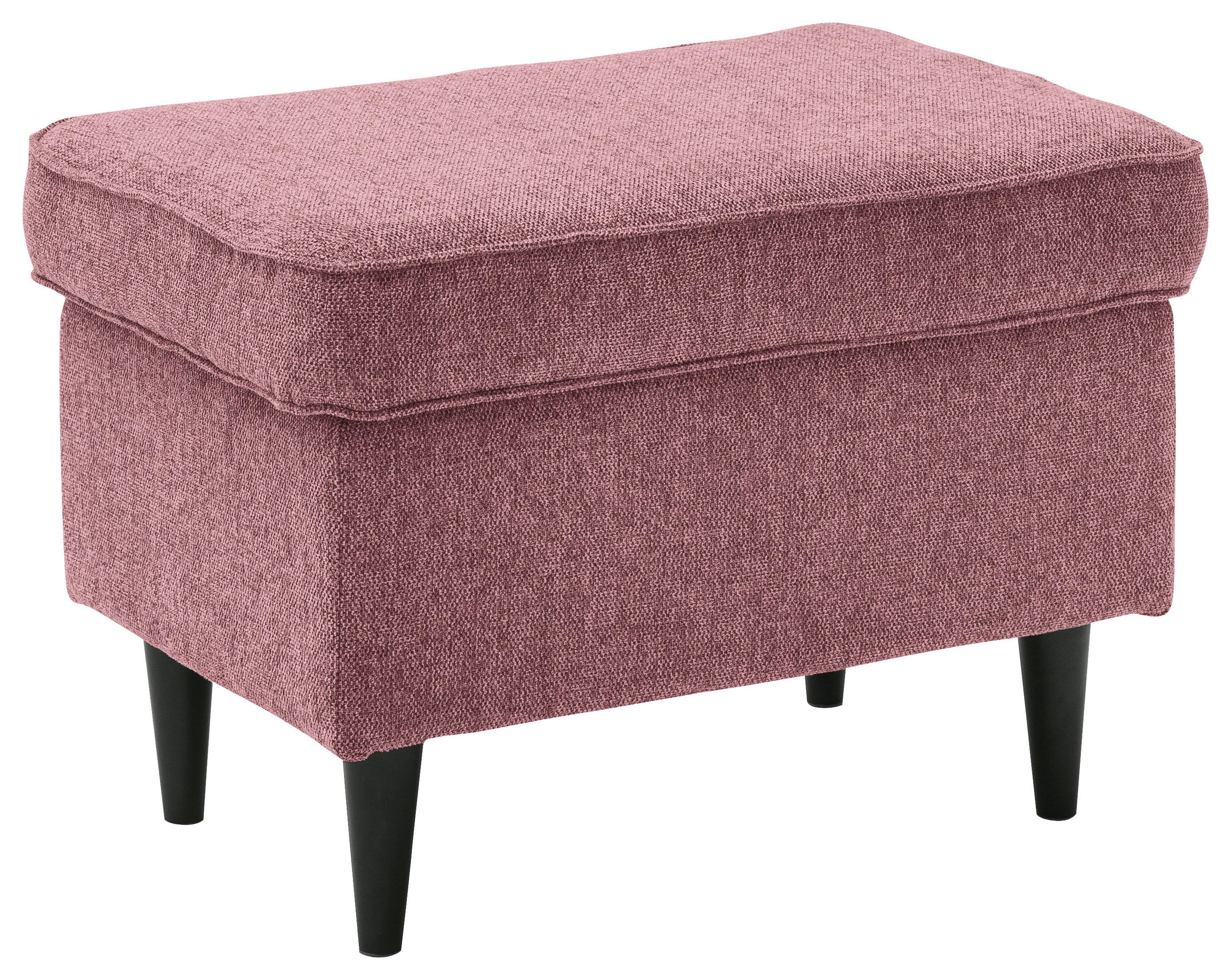 HOCKER Webstoff Rosa  - Schwarz/Rosa, Basics, Textil (63/43/42cm) - MID.YOU