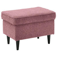 HOCKER in Textil, Holzwerkstoff Rosa  - Schwarz/Rosa, Basics, Holzwerkstoff/Textil (63/43/42cm) - MID.YOU