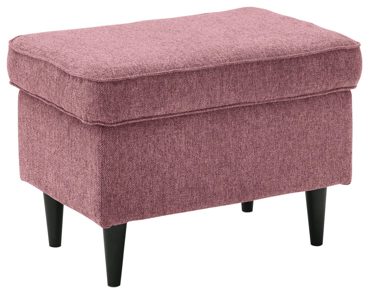 HOCKER in Textil, Holzwerkstoff Rosa  - Schwarz/Rosa, Basics, Holzwerkstoff/Textil (63/43/42cm) - MID.YOU