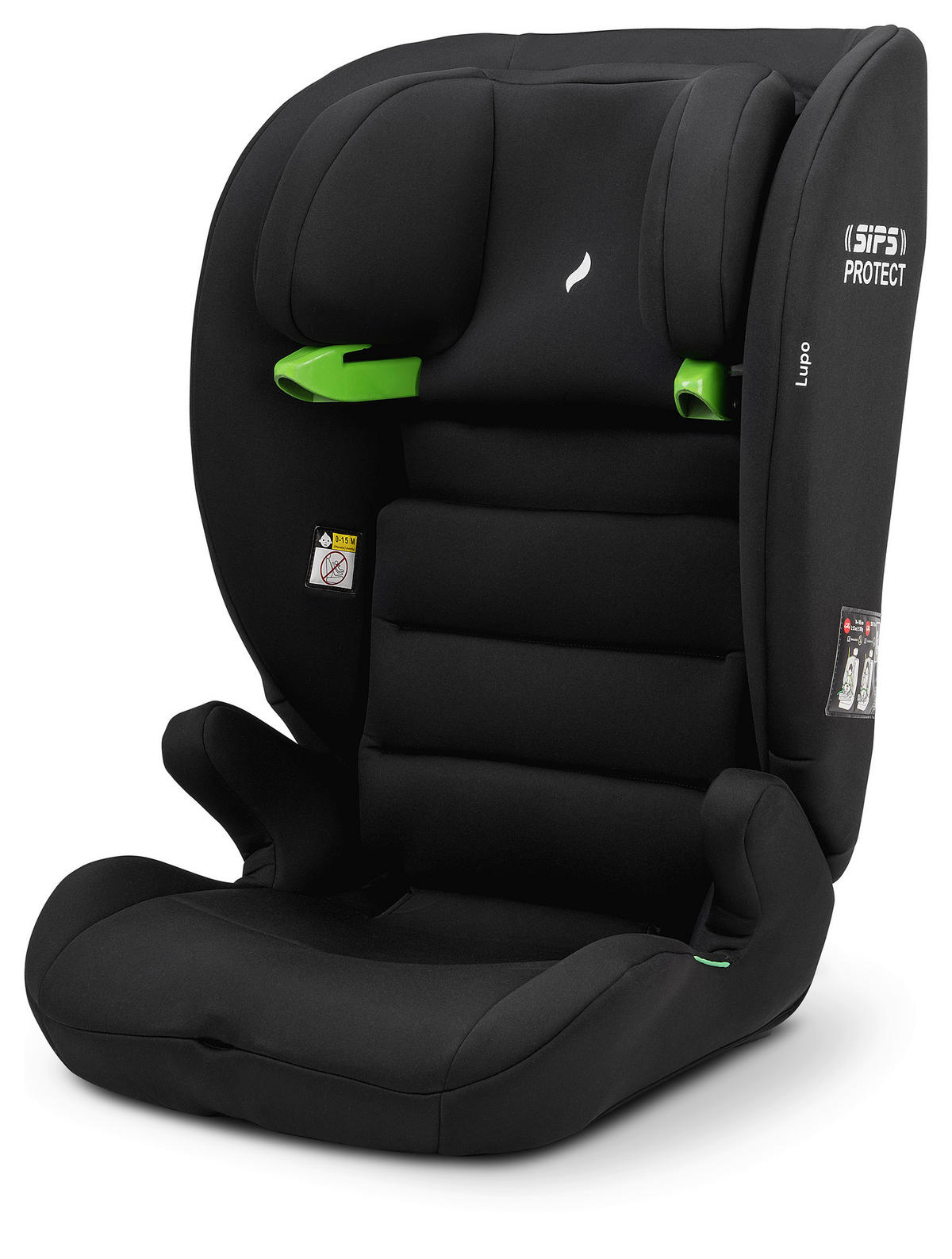KINDERAUTOSITZ Lupo I-Size Black  - Schwarz, Basics, Kunststoff/Textil (44/62/48cm) - Osann