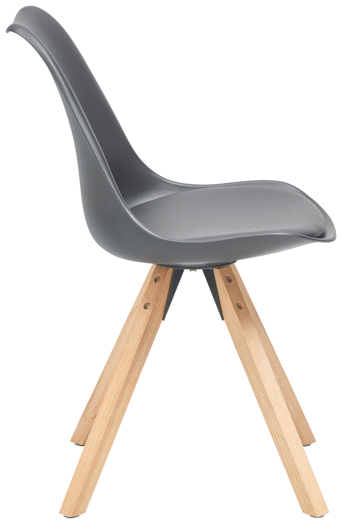 STUHL in Holz, Kunststoff, Textil Schwarz  - Schwarz/Naturfarben, LIFESTYLE, Holz/Kunststoff (48,5/84/55cm) - MID.YOU