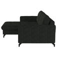 ECKSOFA in Flachgewebe, Leinenoptik Anthrazit  - Anthrazit/Schwarz, Design, Textil/Metall (170/242cm) - Xora