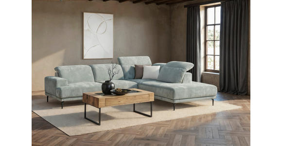 COUCHTISCH Eiche furniert, massiv ESG 110/60/45 cm rechteckig Schwarz, Eichefarben  - Eichefarben/Schwarz, Natur, Glas/Holz (110/60/45cm) - Novel