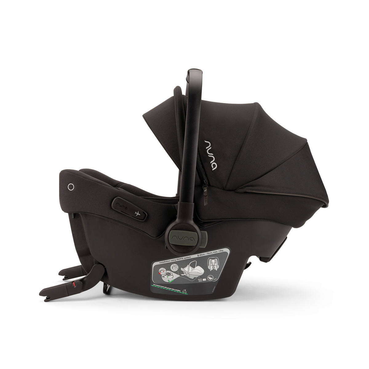 BABYSCHALE Pipa urbn Caviar   - Schwarz, Basics, Kunststoff/Textil (34/57/65cm) - Nuna