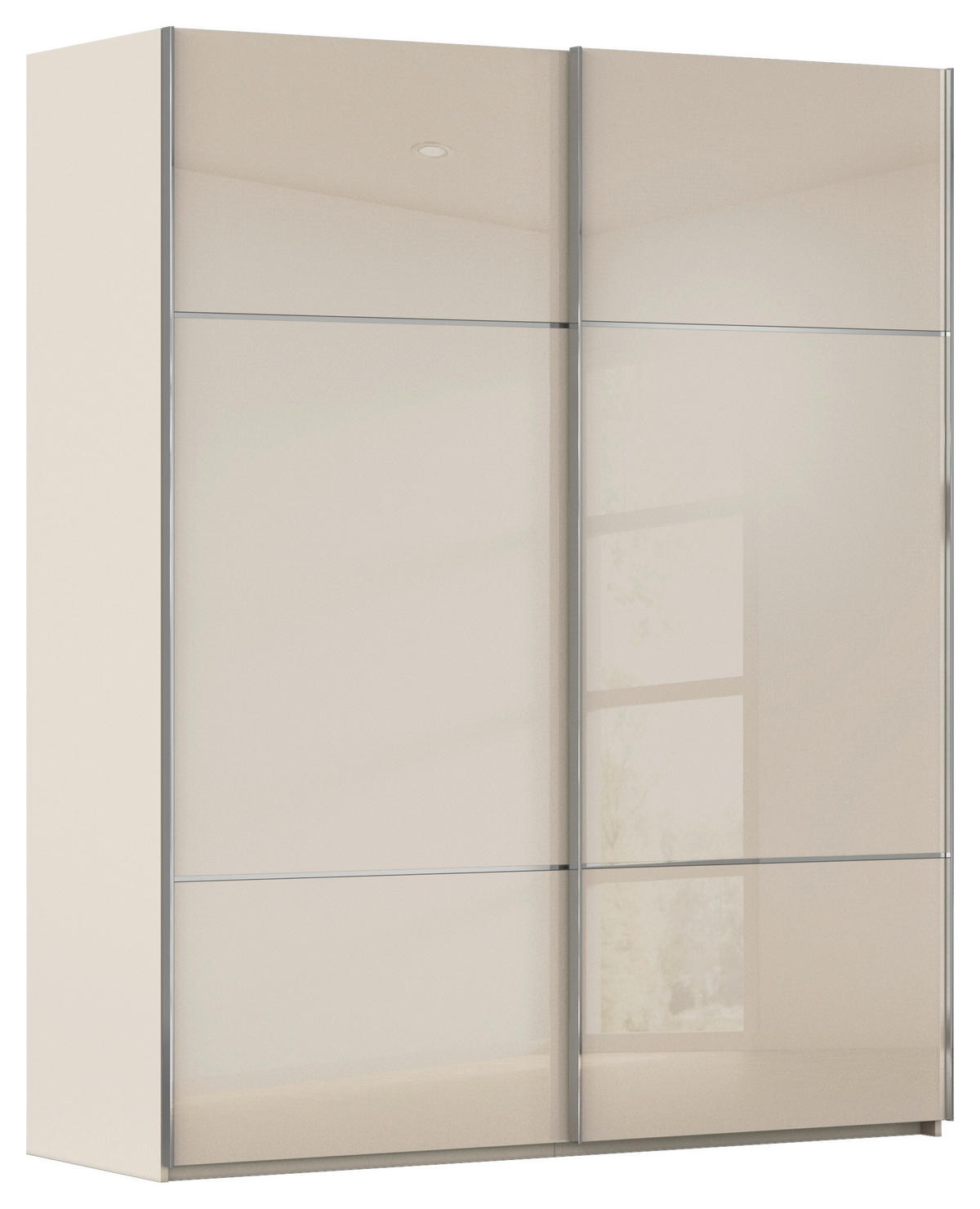 SCHWEBETÜRENSCHRANK Champagner  - Chromfarben/Champagner, Konventionell, Glas/Holzwerkstoff (201/223/67cm) - Novel