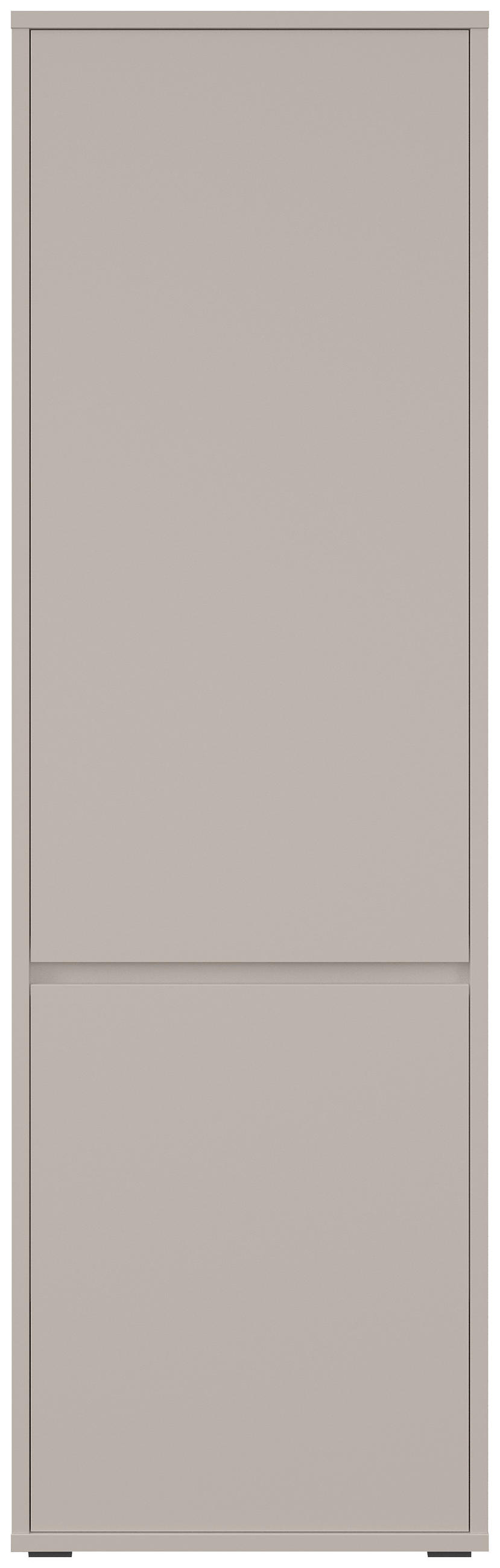 GARDEROBENSCHRANK Liv  in 60/195/33,8 cm  - Kaschmir/Schwarz, KONVENTIONELL, Holzwerkstoff (60/195/33,8cm) - Xora