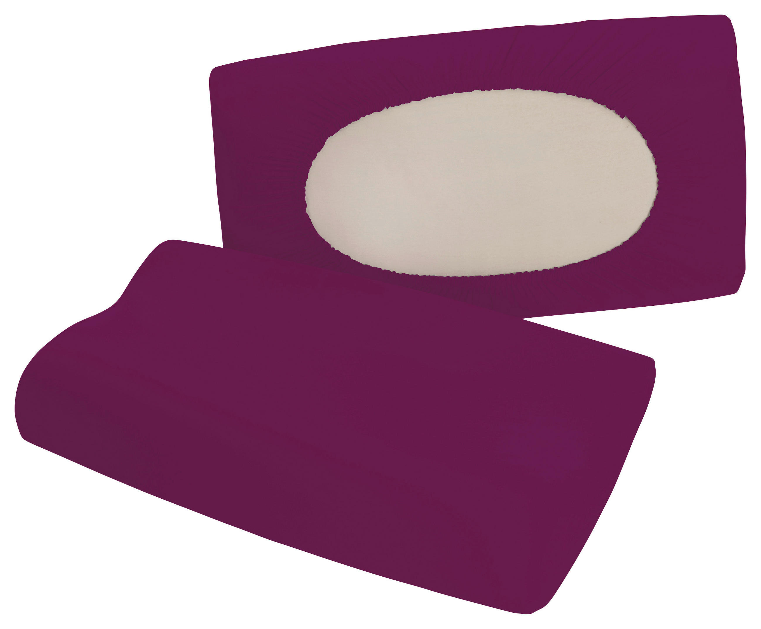 Schlafgut Kopfkissenbezug Pure Lila 40-70x40-90 cm