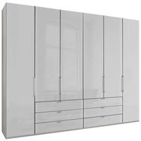 DREHTÜRENSCHRANK 300/216/58 cm 6-türig Weiß  - Chromfarben/Weiß, KONVENTIONELL, Glas/Holzwerkstoff (300/216/58cm) - Dieter Knoll