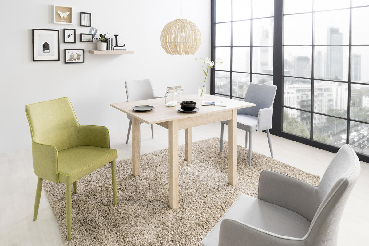 ÉTKEZŐASZTAL - Sonoma tölgy, Design, faalapú anyag (80/80/76,5cm) - Carryhome