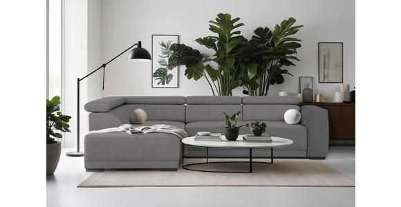 ECKSOFA Anthrazit Struktur - Anthrazit/Schwarz, Design, Kunststoff/Textil (205/284cm) - Xora