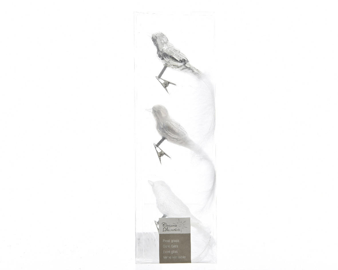CHRISTBAUMANHÄNGER  - Silberfarben, Lifestyle, Glas (3,00/8,00/3,50cm)