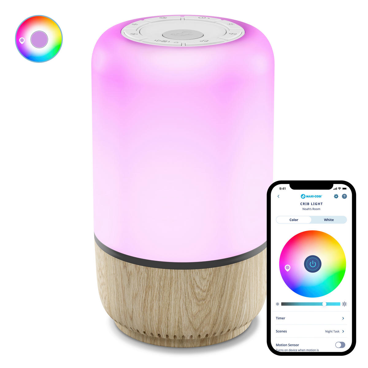NATTLAMPA FÖR BARN Connected Home  - vit/naturfärgad, Trend, metall/plast - Maxi-Cosi