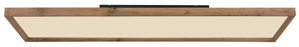 LED-DECKENLEUCHTE 36 W    120/30/8,5 cm  - Weiss/Opal, Natur, Holzwerkstoff/Kunststoff (120/30/8,5cm) - Globo