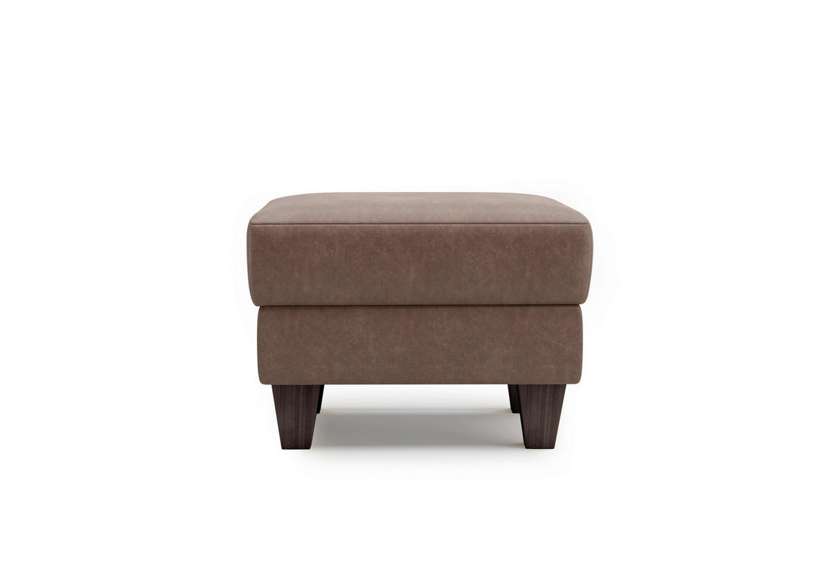 HOCKER in Textil Haselnussfarben  - Wengefarben/Haselnussfarben, KONVENTIONELL, Holz/Textil (58/48/58cm) - Sit & More