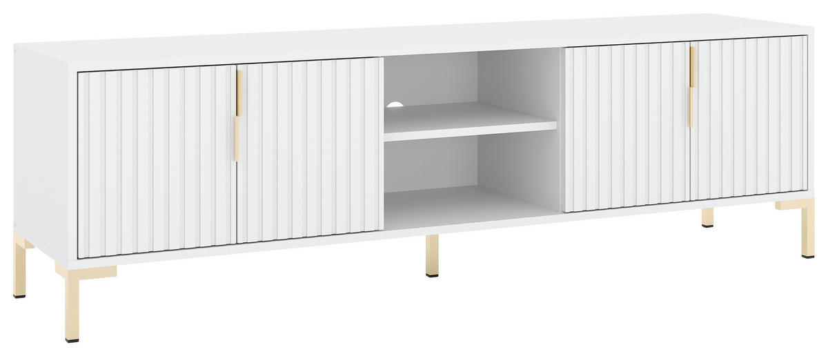 LOWBOARD Flinn  in 165/50/40 cm  - Goldfarben/Weiß, Design, Holzwerkstoff/Metall (165/50/40cm) - Boxxx