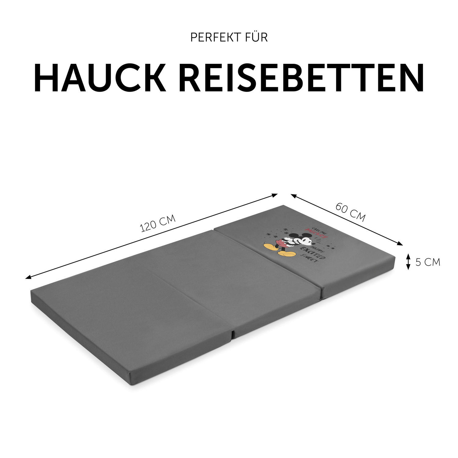 REISEBETTMATRATZE Sleeper   - Grau, Basics, Kunststoff (60/120cm) - Hauck